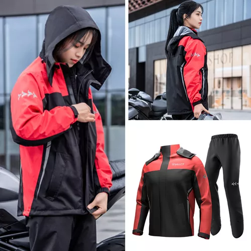 Traje Impermeable De Moto SULAITE Rain Coat Traje de lluvia transpirable  para montar en motocicleta para ciclismo (L)