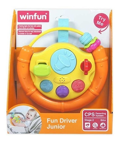 Imagen 2 de 3 de Volante Con Actividades Sonido 0705nl Original Winfun