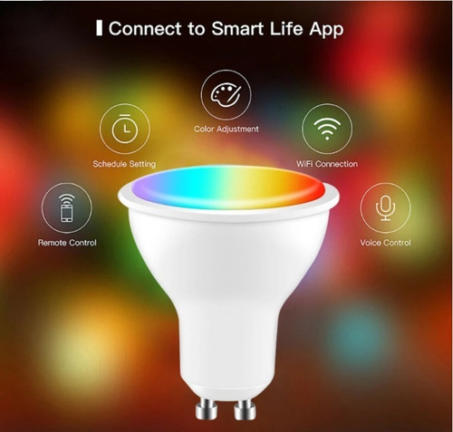 Imagen 4 de 7 de Ampolleta Inteligente Smart Gu10 - Google - Alexa