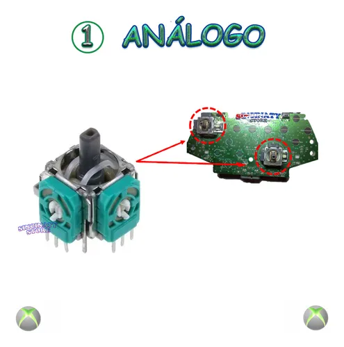 1 Joystick Repuestos Análogos Palancas Para Control Xbox 360