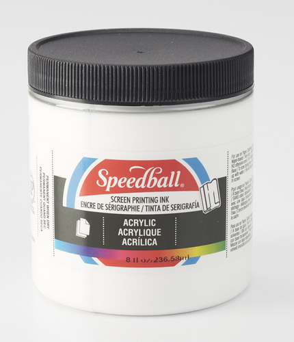 Speedball Tinta Acrlica Para Serigrafa, 8 Onzas, Color Blanc