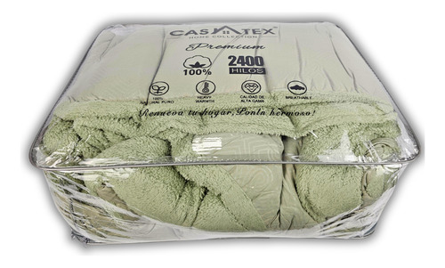 Edredon Reversible 7 Piezas Tamaño King Size 2x2 Verde Musgo 7 Piezas