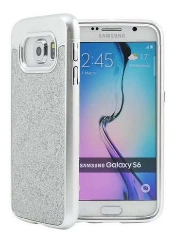 . Funda Prodigee Sparkle Para Samsung S6 Plata