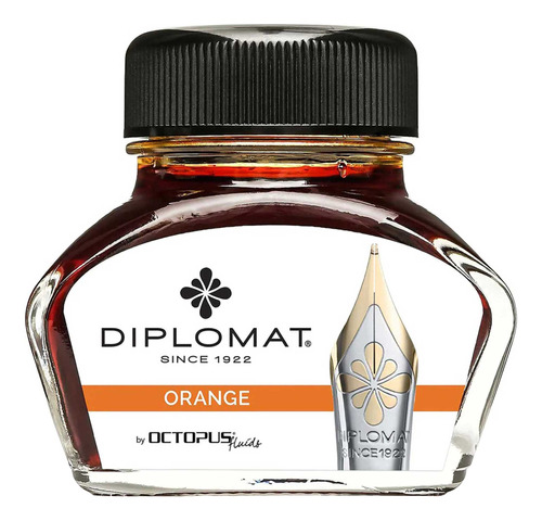 Botella De Tinta Lisa De Cristal Pulpo Diplomat D41001059, C