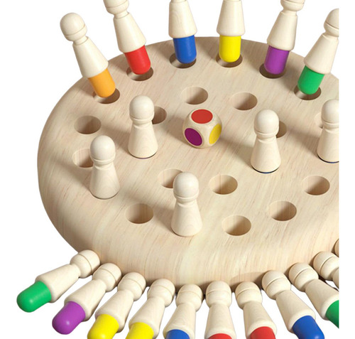 Memory Board Game Wood Memory Match Sticks Para 16cmx16cm