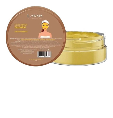 Máscara Argila Amarela Calcário Clay Mask 150g Lakma Tipo de pele Todo tipo de pele