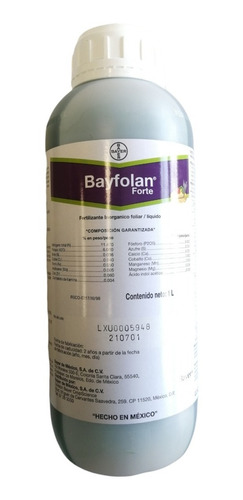 Bayfolan Forte 1lt Bayer Fertilizante Nutriente Foliar