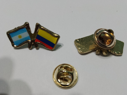 Pins Doble Bandera Colombia_argentina De 2 Cms X 2 Unidades 