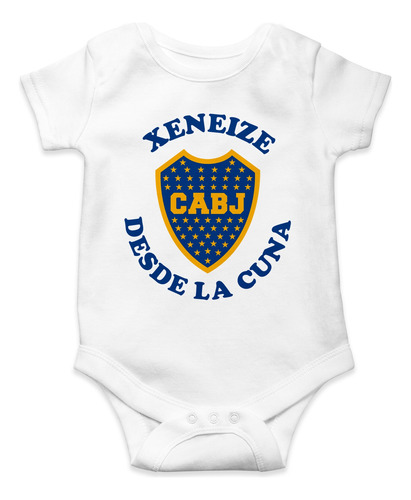 Body Para Bebé Boca Juniors Xeneize Desde La Cuna Algodón