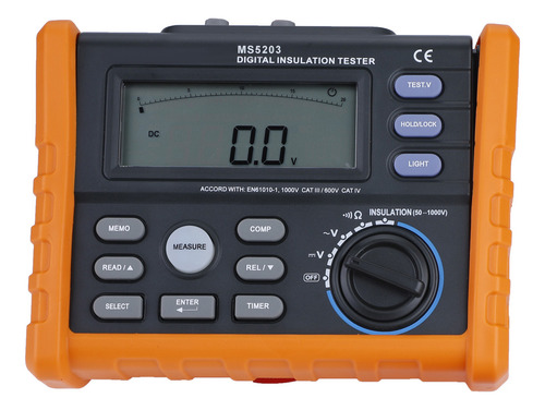 Probador De Aislamiento Peakmeter Ms5203 Digital Y Analógico
