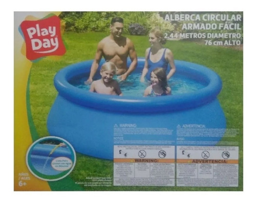 Alberca Inflable Circular 2.44 X 76 Cm