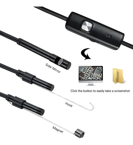 Cámara Endoscopio 5mm X 5m Android Pc Entradas 3 En 1 Flex