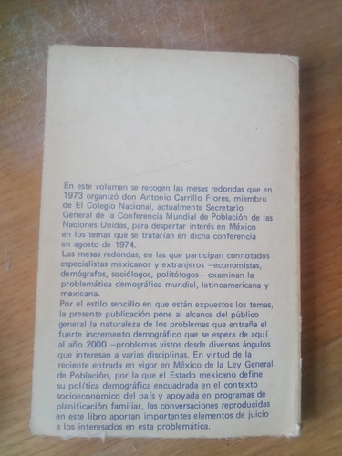 Dialogos Sobre Población - Antonio Carrillo Flores (Usado)