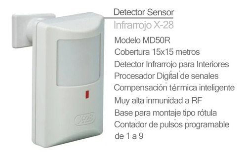 Imagen 2 de 5 de Detector Sensor Infrarojo Movimiento Digital Alarma X28 Md50