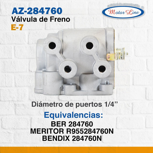 Válvula De Freno E-7 Básica Oem 284760