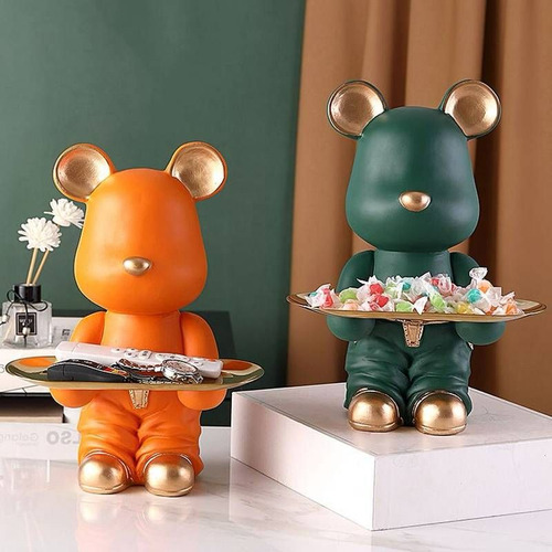 Figura Decorativa Oso Mr Bear Bandeja 32 Cm 