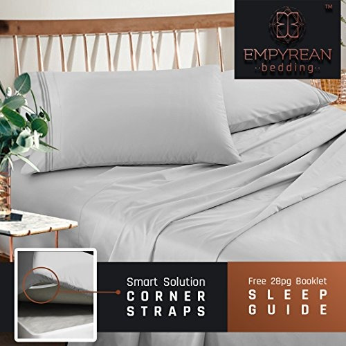 Empyrean Bedding Juego De Sábanas De 4 Piezas Con Correas De