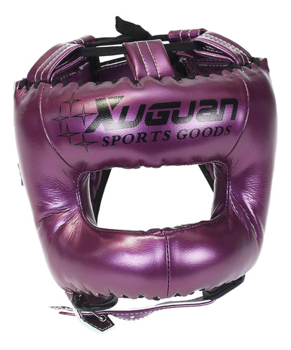 Casco De Boxeo Protector De Cabeza Equipo De Púrpura M