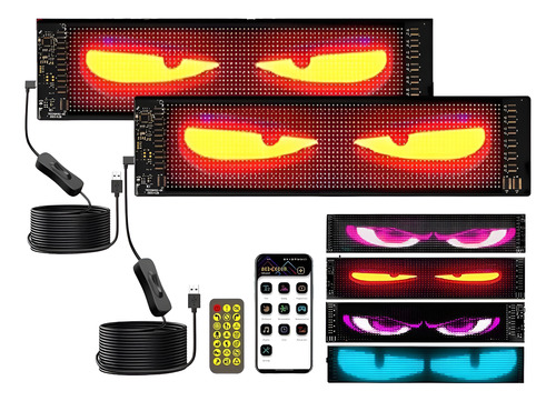 Programable Pantalla Flexible Led Devil Ojos 12x59.5cm 2pzas