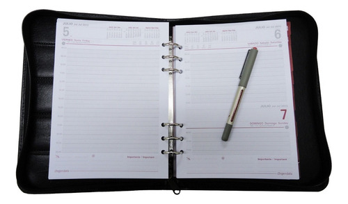 Agenda 2024 Simil Cuero C/cierre Nº 8 26,3 X20cm Augraf