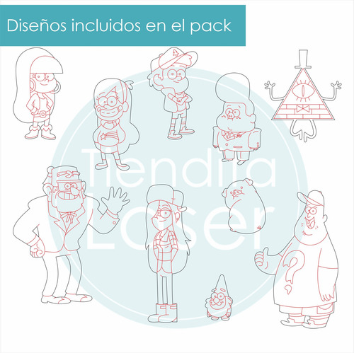 Vector Para Corte Láser - Gravity Falls