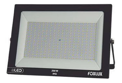 Refletor Led 200w Foxlux 110v 220v Cor da carcaça Preto Cor da luz Branco 110V/220V