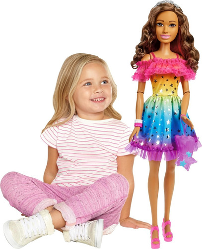 Barbie Large Dolls Muñeca 28 Latina Arcoíris Hjy00