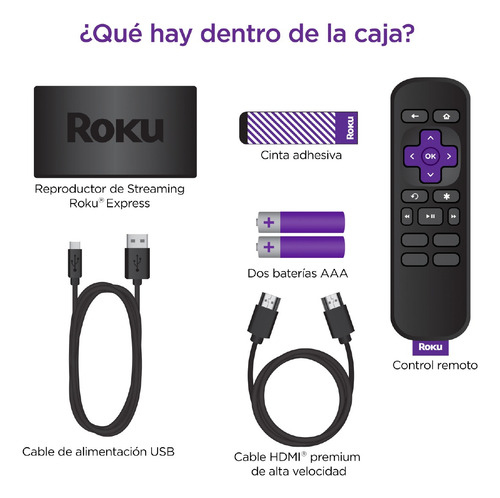 Imagen 10 de 12 de Roku Express 3930 Estándar Hd 32mb Negro Con 512mb