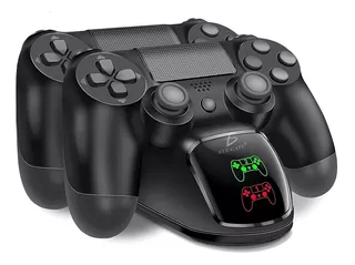 Estación Dualshock Cargador Rápido Controles Playstation Color Negro