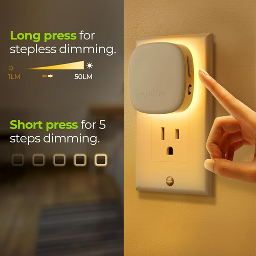 Luz Nocturna Led Sensor De Movimiento Y Sensor Crepuscu...