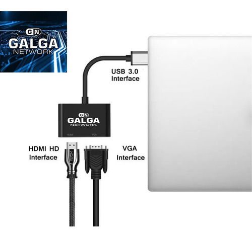 Conversor Adaptador Docking Video Usb 3.0 A Hdmi Y Vga Hub