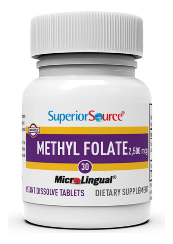 Superior Source Metilfolato 5-mthf 2500 Mcg 30 Tabletas
