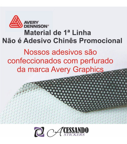 Imagem 5 de 6 de Adesivo Perfurado Carros Bandeira Brasil Vidro Peq 15x30 Cm