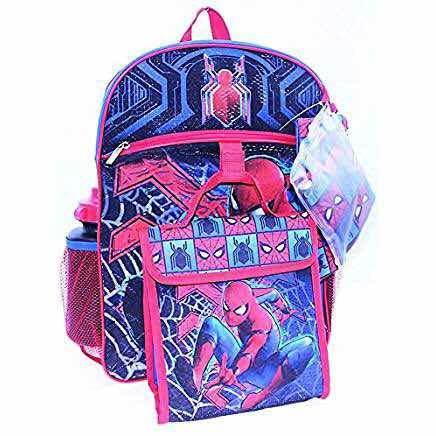 Oferta Mochila Marvel Spider Man Hombre Araña Set 5 Pz