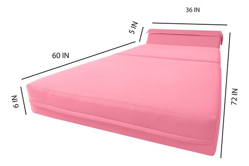 Cama Plegable De Espuma Para Silla Sofá 15 X 91 X 178 Cm Ros
