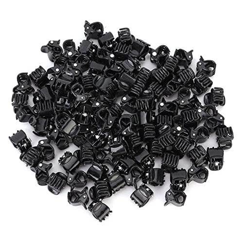 Mini Clips De Pelo, 100pcs Negro Plástico Mini Clips, 9nchb