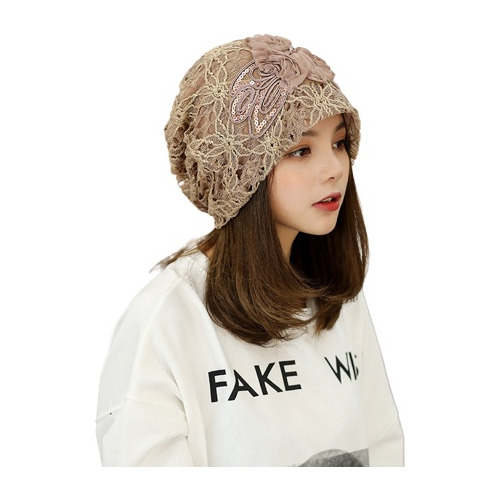 Gorro Beanie Hipster Casual Con Forro Flores