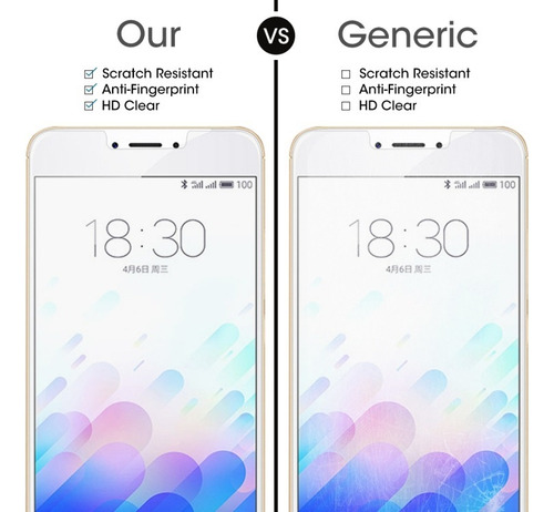 100 Unidades De Gel Templado For Meizu M3 Note/meilan Note