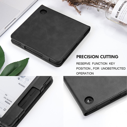 (bk) Para Kobo Libra 2 For Case, Funda De Piel Con Coche
