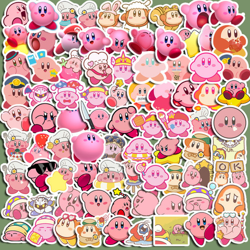 Kit 100 Adesivos Kirby + 50 Adesivos Mario - 150 Pcs Peças