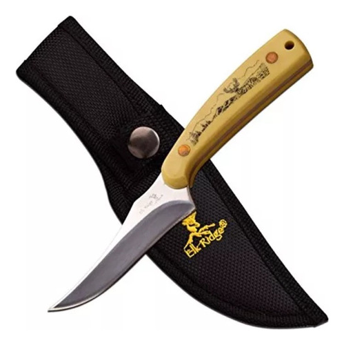 Cuchillo Elk Ridge Er-299iv Camping Liso Mango Marfil Marfil