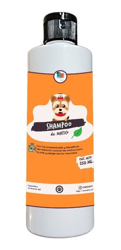 Shampoo Para Perros  Mascotas 250 Ml Extracto Natural Matico