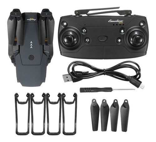 Drone FQ777 FQ35 com câmera HD preto 1 bateria