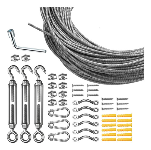 Efgtek Kit Colgante Luz Cadena 165 Pies,kit Suspension Guia