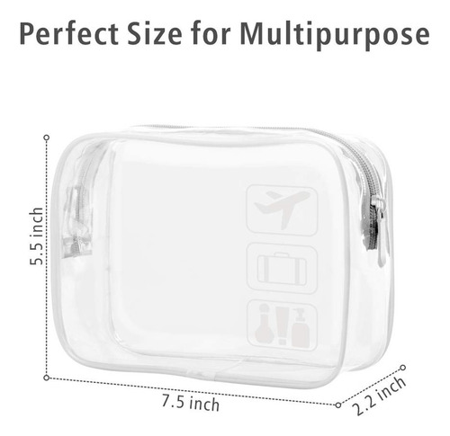 Packism Bolsa Maquillaje Transparente Con Cremallera - 5
