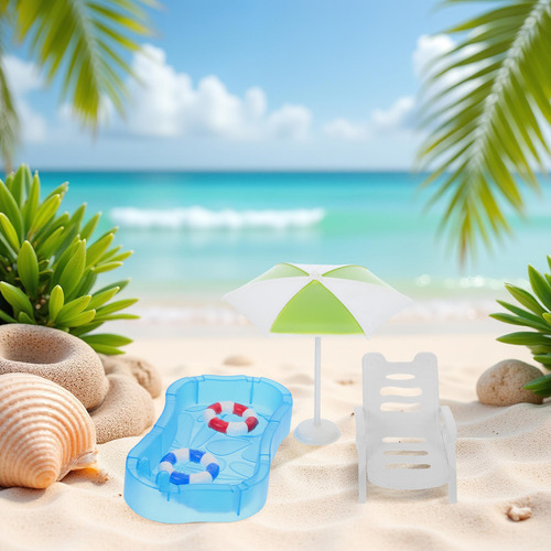 1 Juego De Accesorios Para Piscinas En Miniatura - Dollhouse