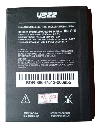 Batería Yezz Liv 1s (3365)