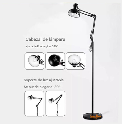 Lámpara De Pie Flexible Para Escritorio Y Estudio