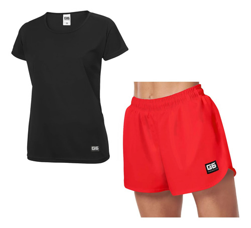 Conjunto Remera Y Shorts De Atletismo Deportivo De Mujer G6