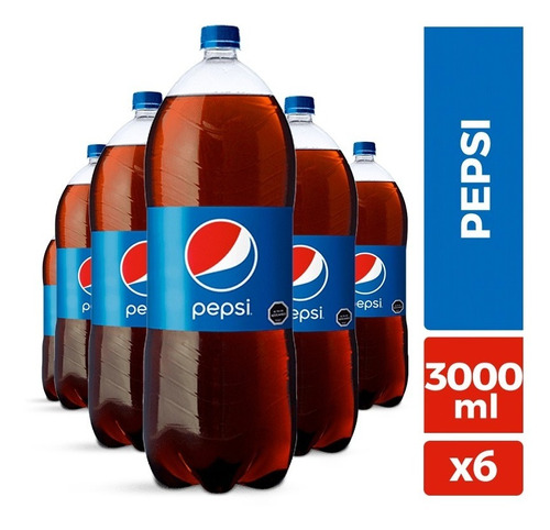 Pack 6 Bebida Pepsi Original 3 Litros